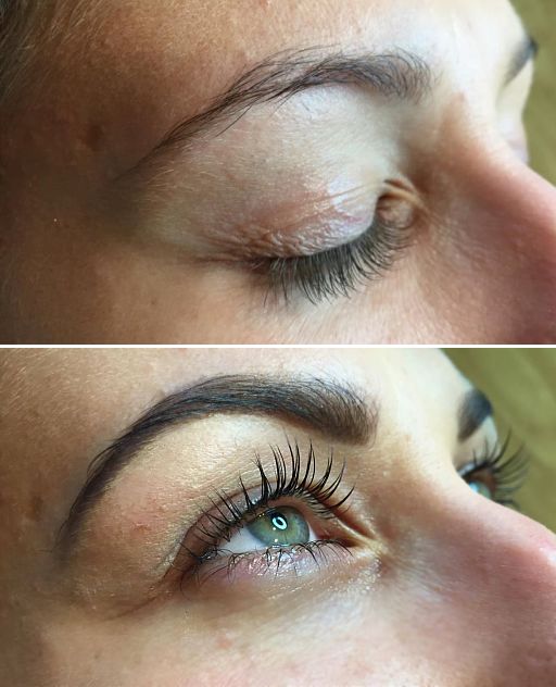 Eyebrow wax and tint result